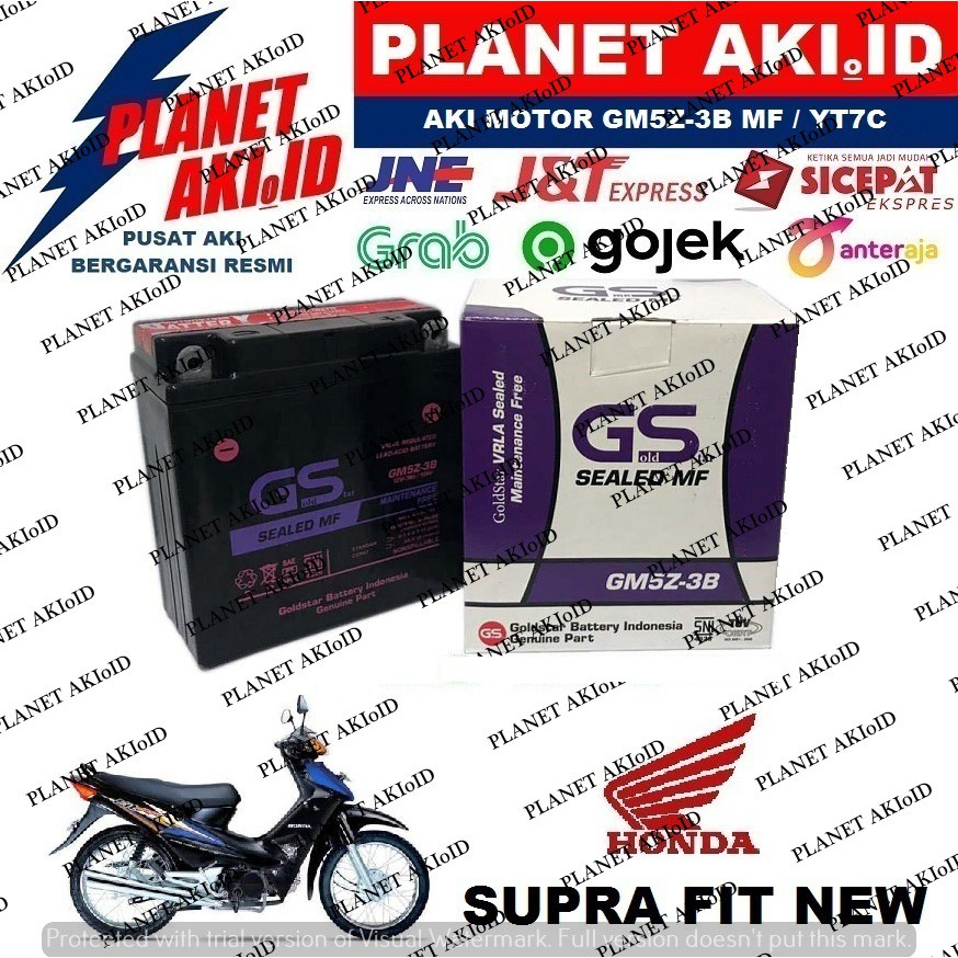  Aki  Motor  Honda Supra  Fit  New GM5 GM5Z 3B GM5Z3B GS  Y Accu 