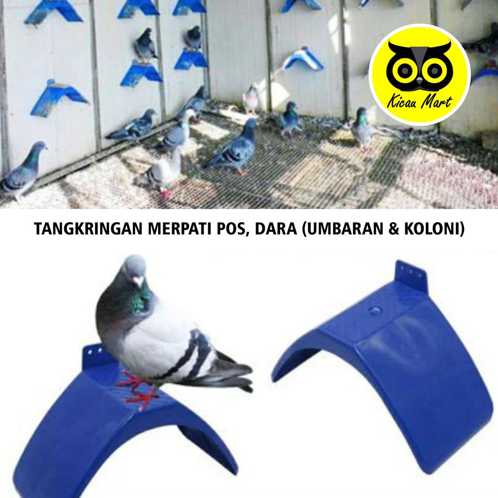 TANGKRINGAN MERPATI POS TENGGERAN BURUNG DARA PERKUTUT DERKUKU KOLONI V PERCH PLASTIK IMPORT TKRMER