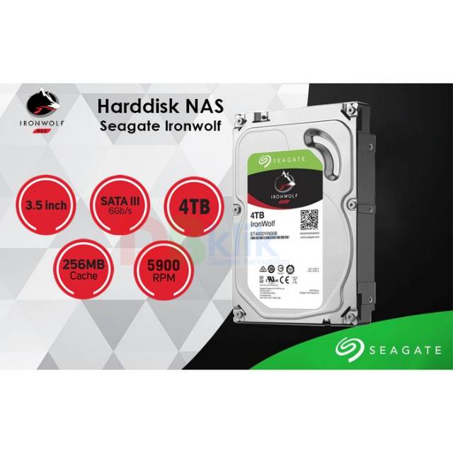 HDD INTERNAL SEAGET IRONWOLF NAS 4TB