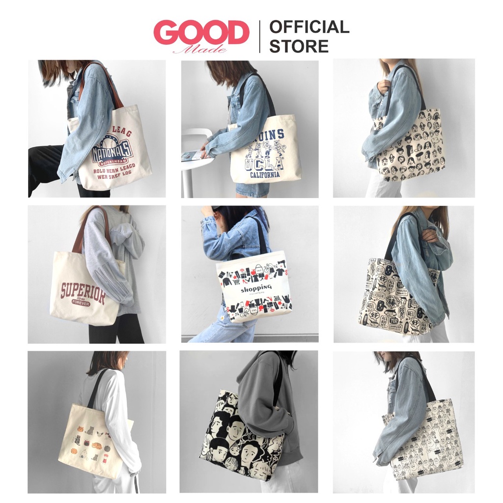 GOOD MADE - Tote Bag Besar  Tote Bag Kanvas  Totebag  Totebag Wanita Tote Bag  Totebag Kanvas Dengan Ukuran Besar  COD