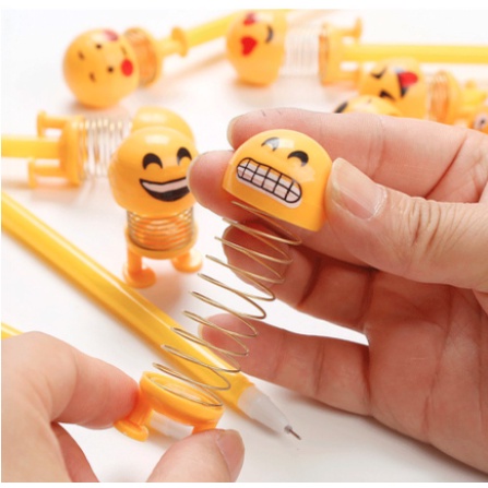 pulpen gel orange emoji emoticon lucu goyang