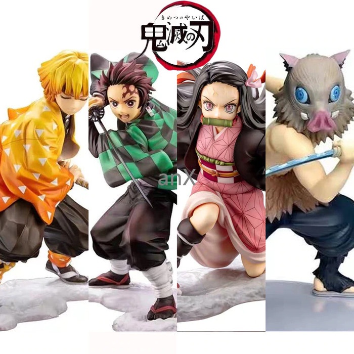 Tanjiro Nezuko Zenitsu Action Figure Kimetsu No Yaiba Battle Version - Tanjiro Battle
