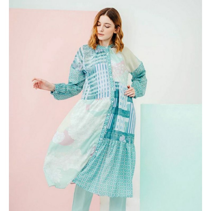 Nami Ruflle Maxi Dress Benang Jarum