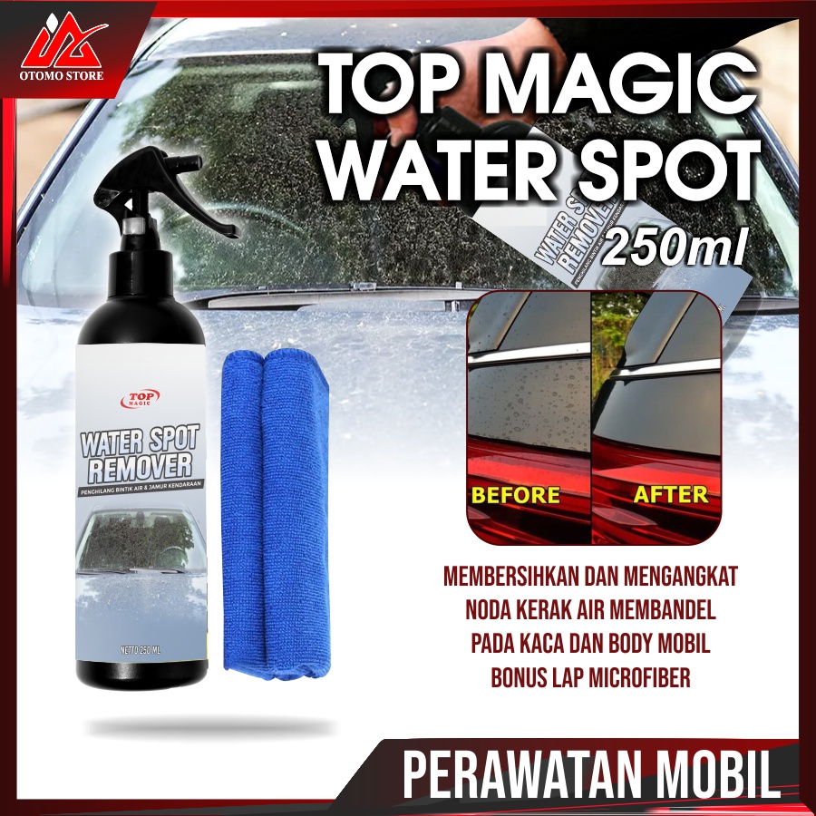 TOP WATERSPOT REMOVER Pembersih Jamur Kaca Mobil Cairan Obat Penghilang Kerak Anti Jamur Body Kaca Motor HP Glass Scrub Waterspot Remover