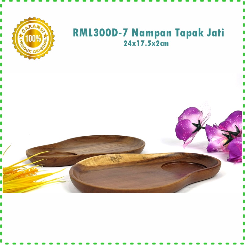 RML300D-7 Nampan/Tatakan Gelas Tapak Kayu Jati