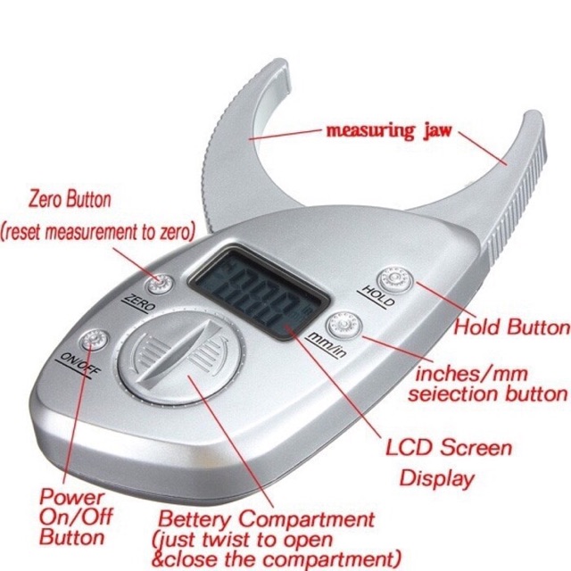 Digital Body Fat Caliper / Alat Ukur Kadar Lemak Tubuh