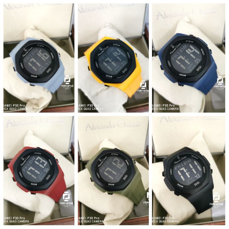 Jam Tangan Pria Alexandre Christie Original AC 9359 Digital watch