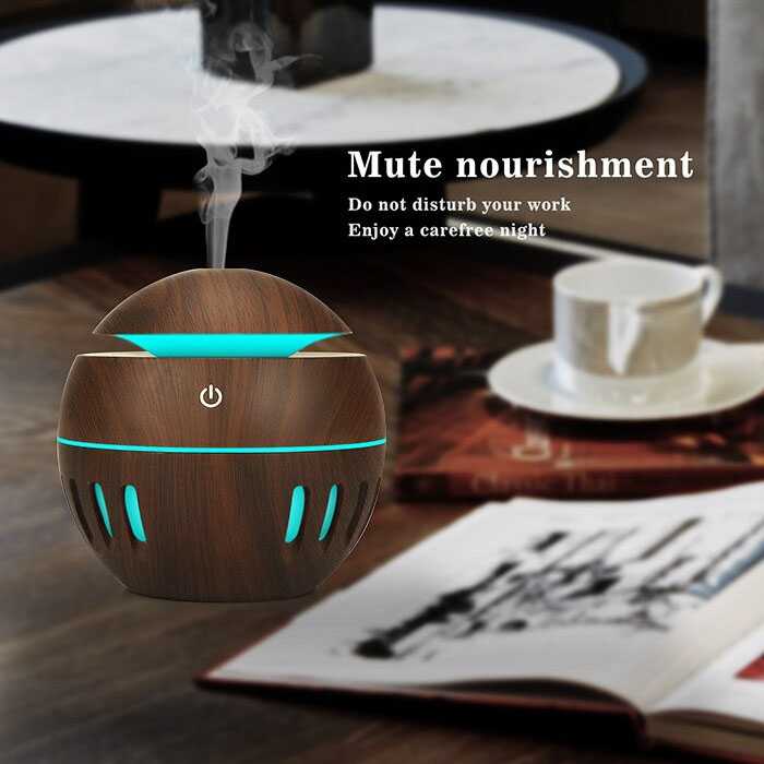 KEBEIER Air Humidifier Aromatherapy Oil Diffuser Wood 130ml - K-H272