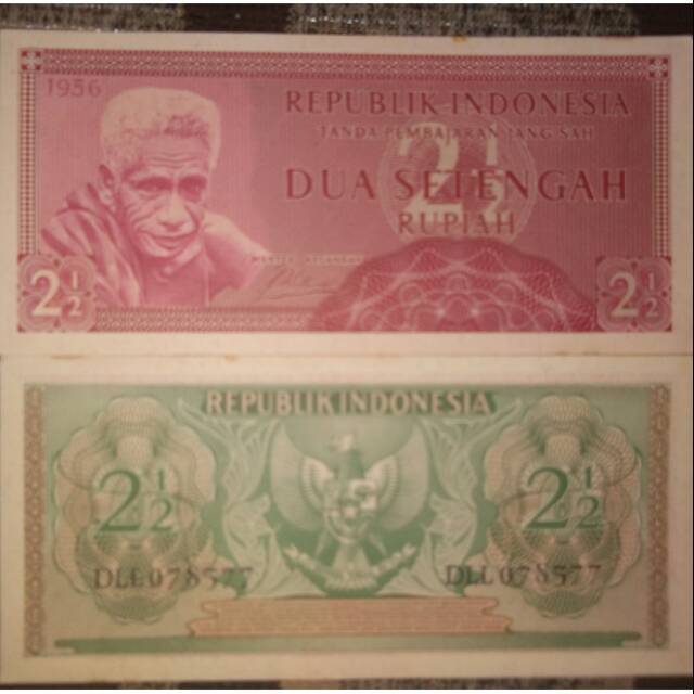 UANG KUNO UANG MAHAR 2,5 RUPIAH SUKU BANGSA 1956