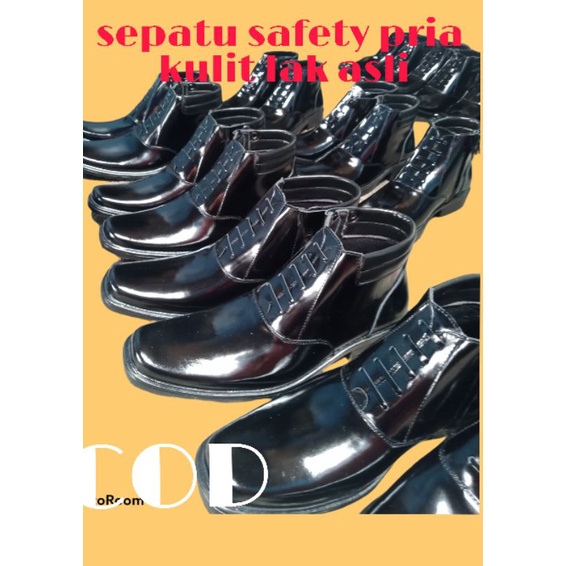 sepatu pdh  pria kulit lak asli original polri satpam security dinas tni model terbaru murah berkualitas casual keren tready kekinian