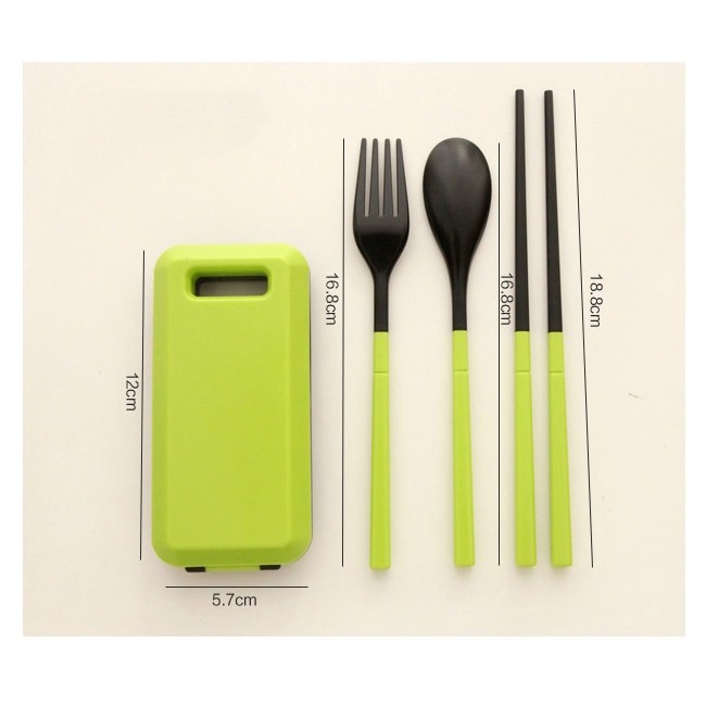 Sendok Travel Portable Alat Peralatan Makan Garpu Sumpit Cutlery Set