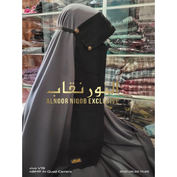 niqab milaya kancing cadar poni alnoor niqob temboro alnoorniqab