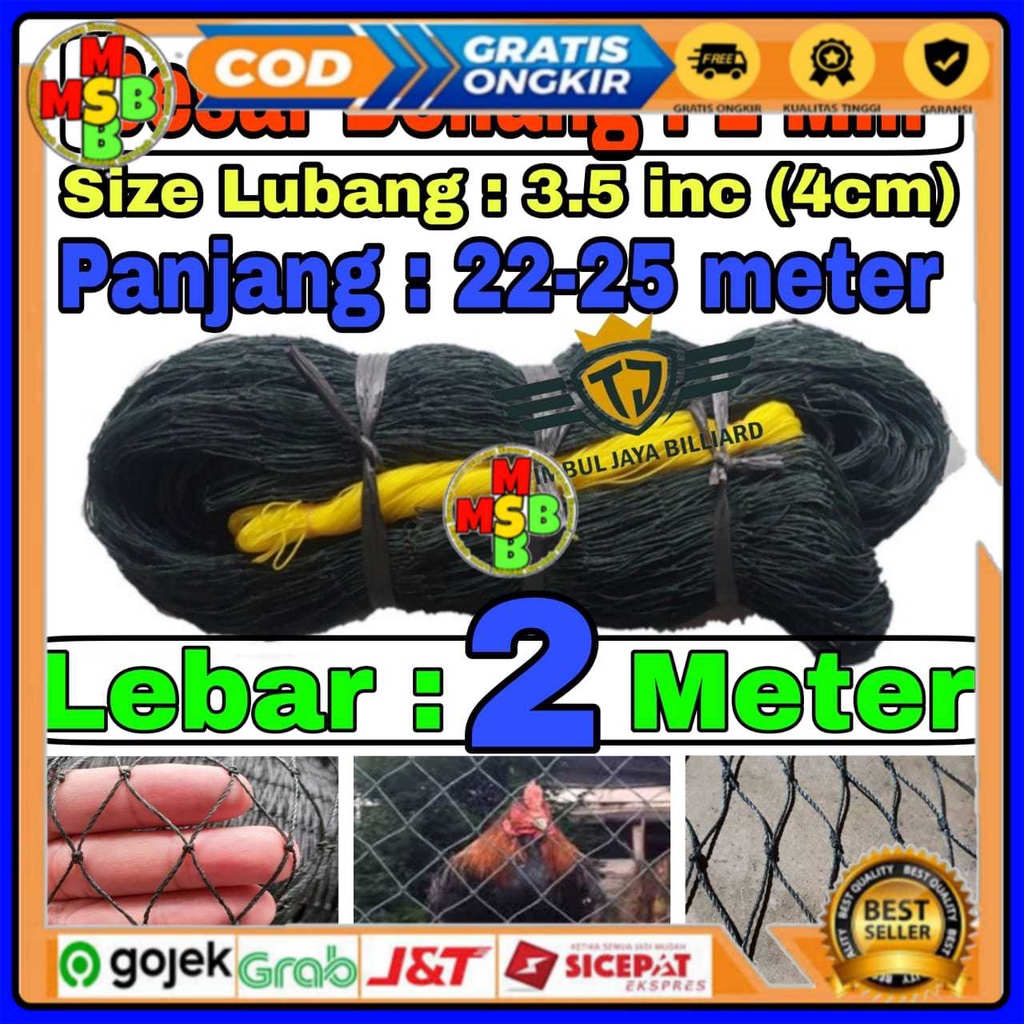 Jaring Pagar Ayam 2 meter / Jaring Serbaguna /Jaring Kandang /Jaring