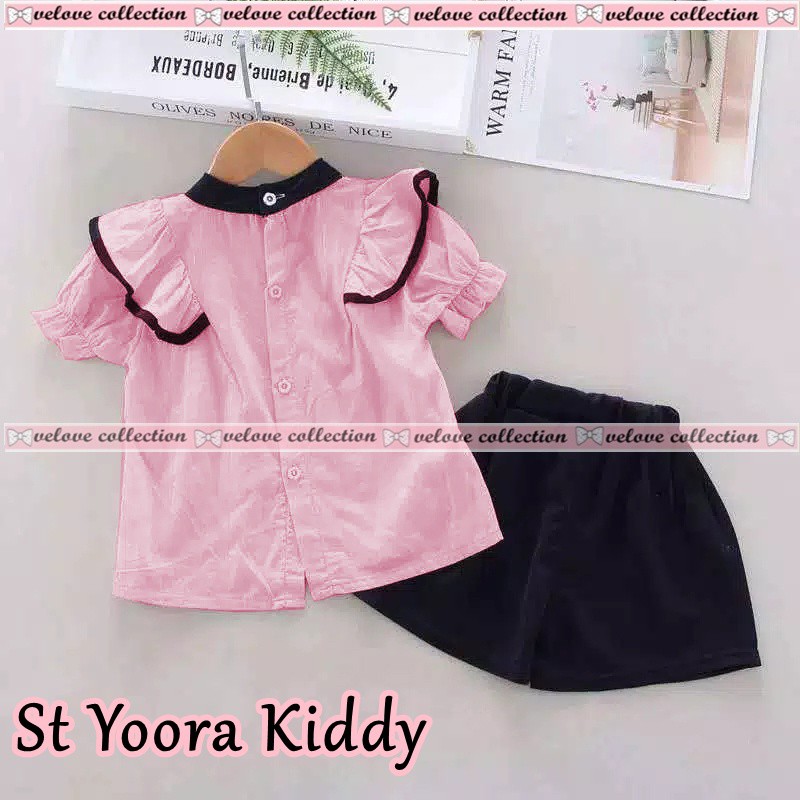 St yoora kiddy/ Setelan Kiddy Daisy / Fashion Baju Setelan Anak Cewek BAJU ANAK BRANDED MURAH BLUS FASHION ANAK KOREAN STYLE TERBARU BAJU ANAK KEKINIAN TRENDY FASHION ATASAN ANAK MURAH wn