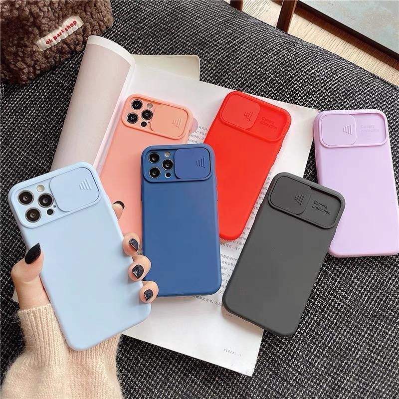 CASE RUBBER PLUS SLIDING PROTEKSI KAMERA UNTUK IPHONE 6 7 8 6PLUS SAM A02 AO2S