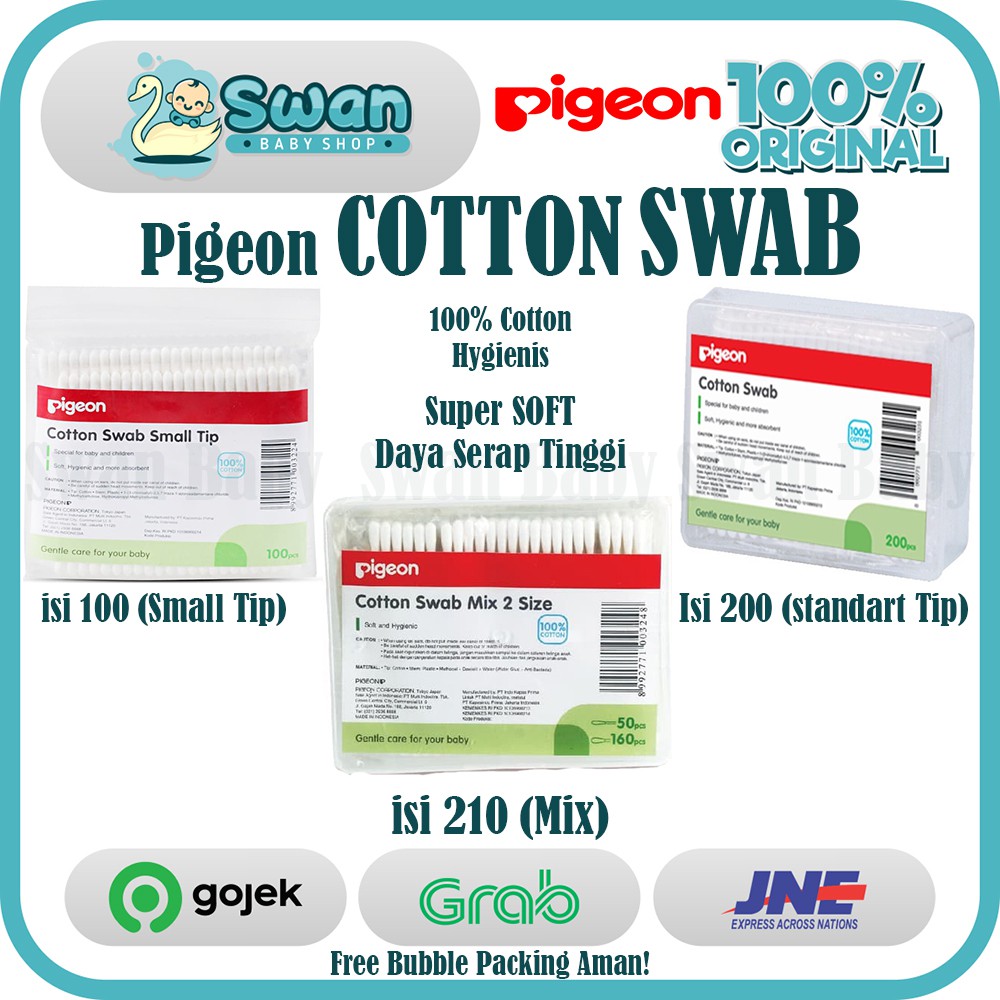 Pigeon Cotton Swab [ 100 Small Tip / 200 Mix / 200 Standart ]