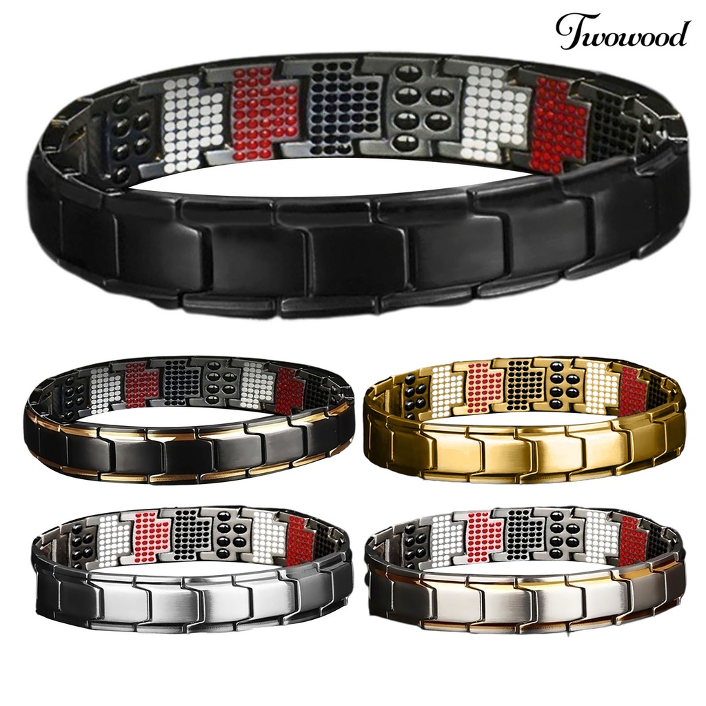 Twowood Antifatigue Detachable Couple Bracelet Metal Energy Magnetic Slimming Bracelet Health Care