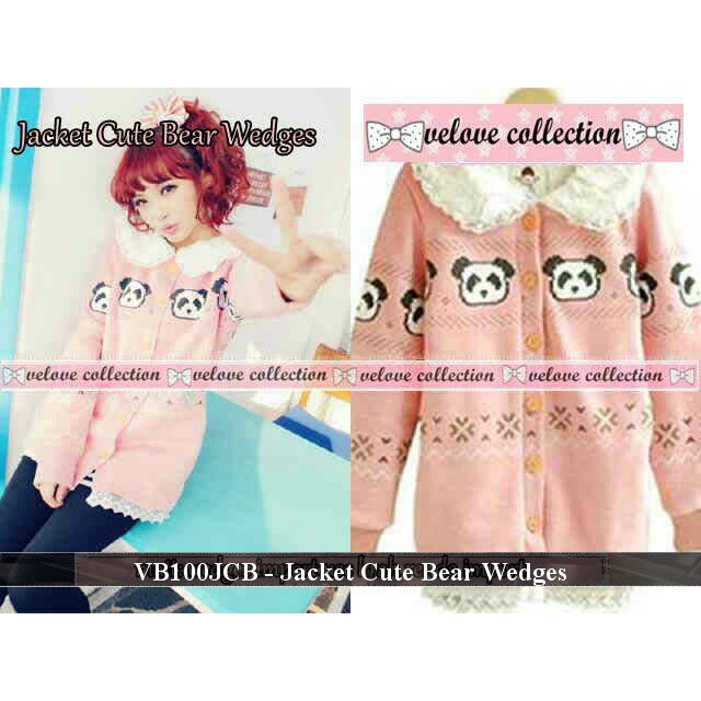 Jaket Murah | Jual Jaket wanita | VB100JCB - jacket cute bear wedges
