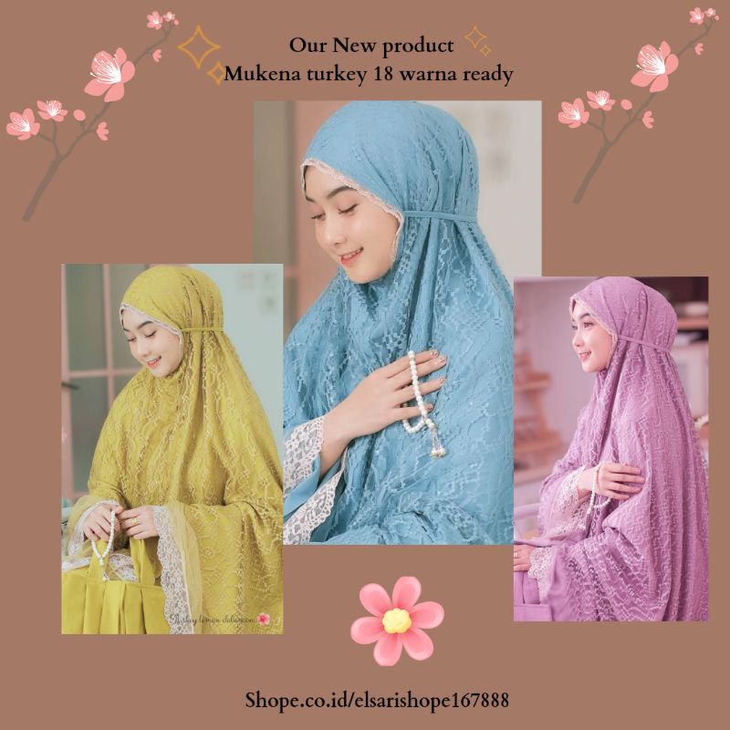 mukena Turkey dalanova  jumbo mewah terbaru premium  bahan brukat originall