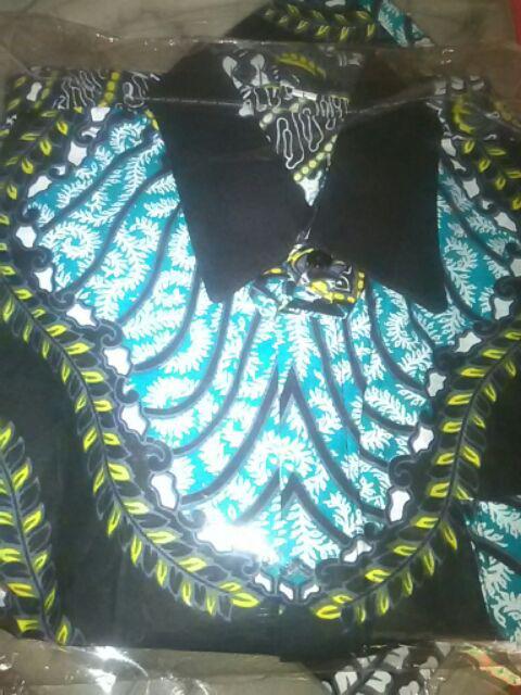 Bswart Batik Hrb026 Kenongo Hem Pendek Padi Pekalongan M L Xl Batik Pria Murah Modern Grosir Batik