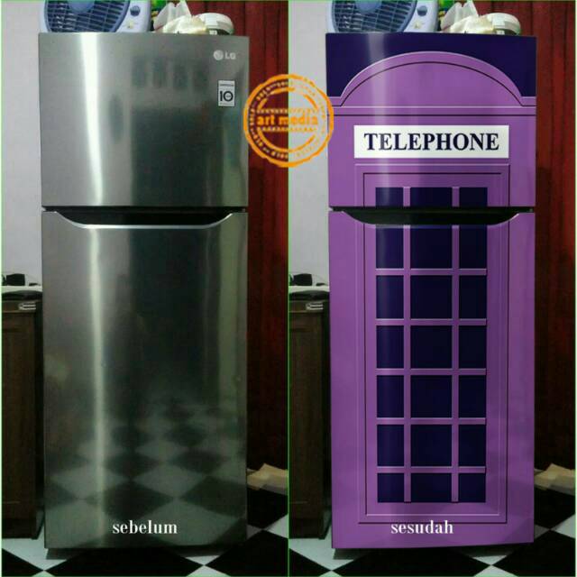 sticker kulkas 2 pintu