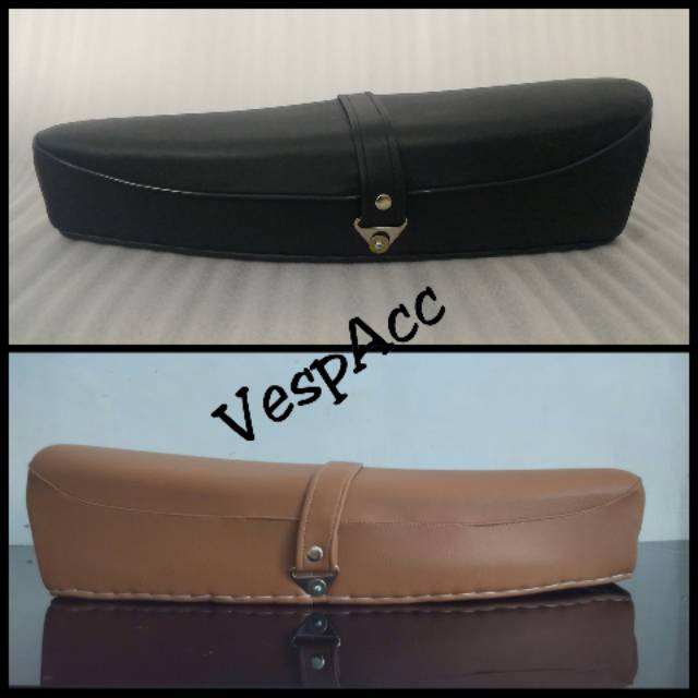 Jok Vespa Aquila Pts 90 / 100 Smallframe ( hitam & Coklat )