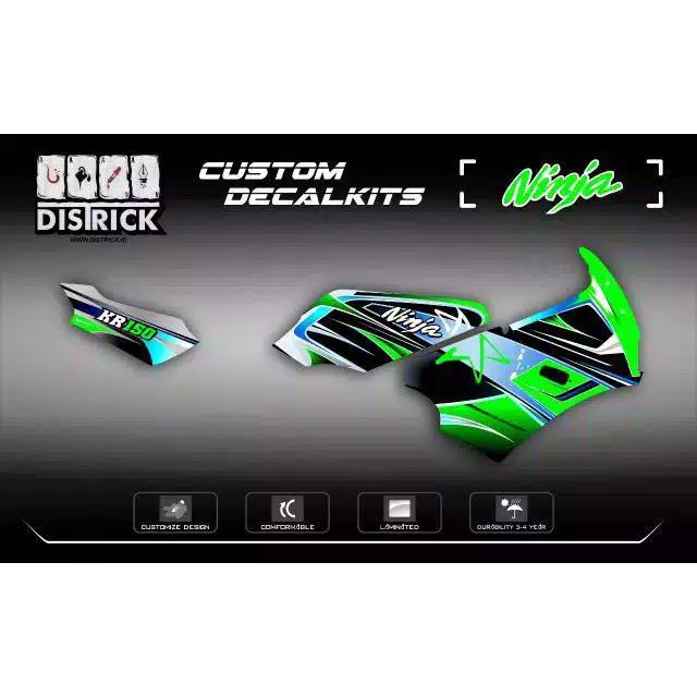 Striping decalkits Ninja 150 SSR Stars