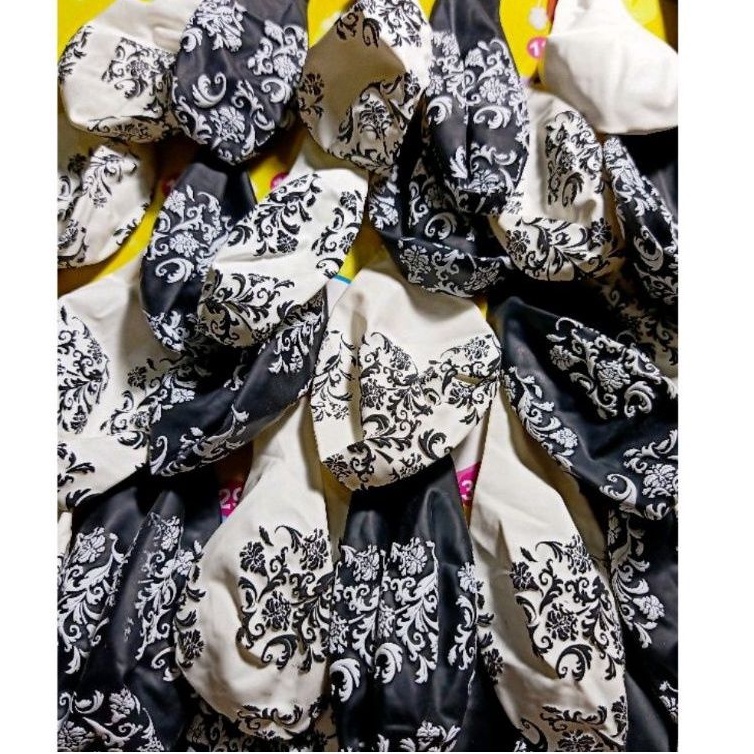 100 pcs Balon Batik Hitam Putih 12 inchi&quot; Tebal