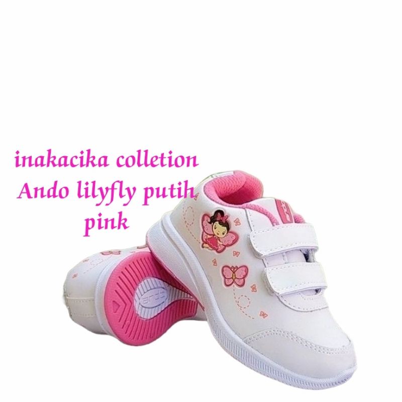 Sepatu sekolah anak perempuan ando lily ply   paud tk empuk