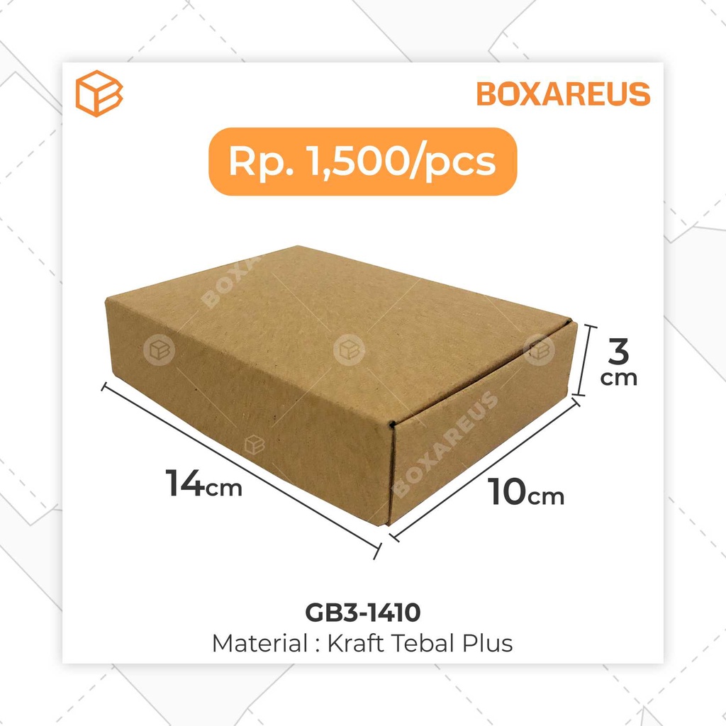 Gift Box Kotak Packing Packaging Souvenir Bahan Brown 14x10x3cm | GB3