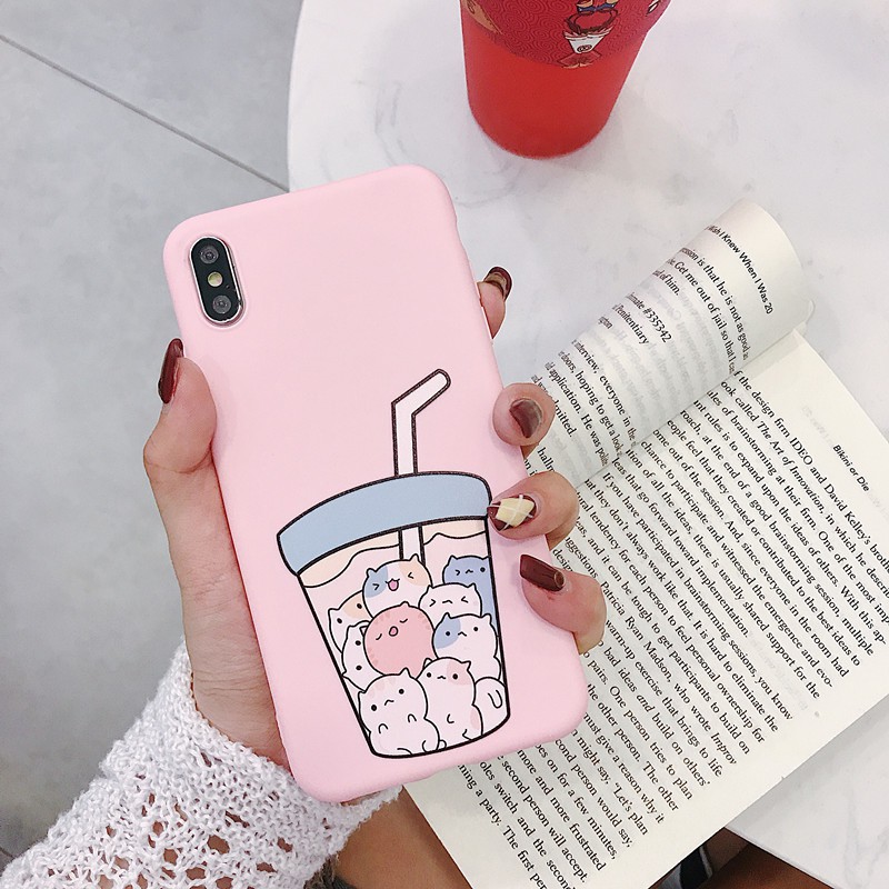 Bubble Tea Softcase Printing Oppo neo 7 a1k a7 a5s f9 vivo v9 y83 y71 y53 y93 redmi 4a 7a 6a 5a 4x