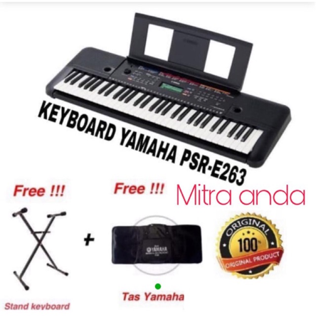 Keyboard yamaha PSR E263 new 273