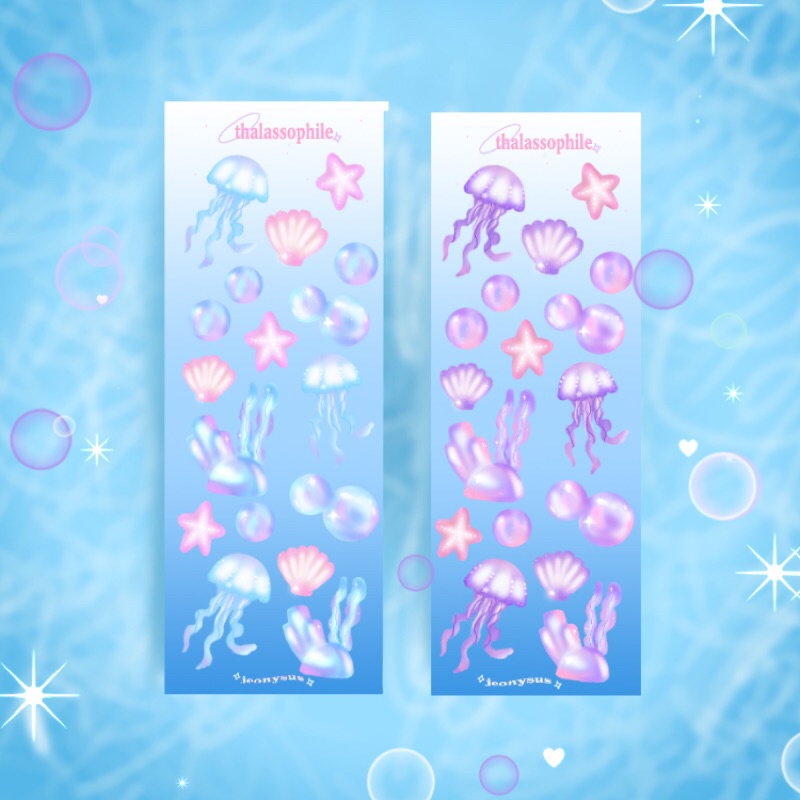 

thalassophile deco sticker polcos cute ocean sticker