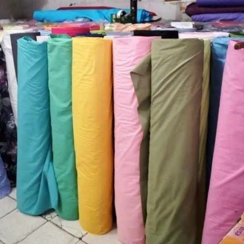 Kain Sprei Polos Katun Bahan Sarung Bantal Guling