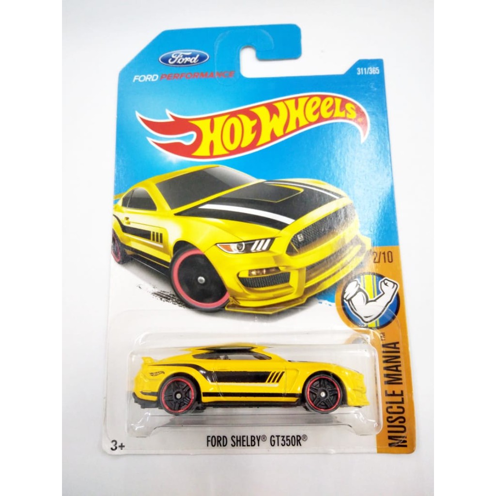 Hot Wheels Ford Shelby GT350R Kuning Perfomance HW Muscle Mania Hotwheels 311/365 Mobil Mainan Anak