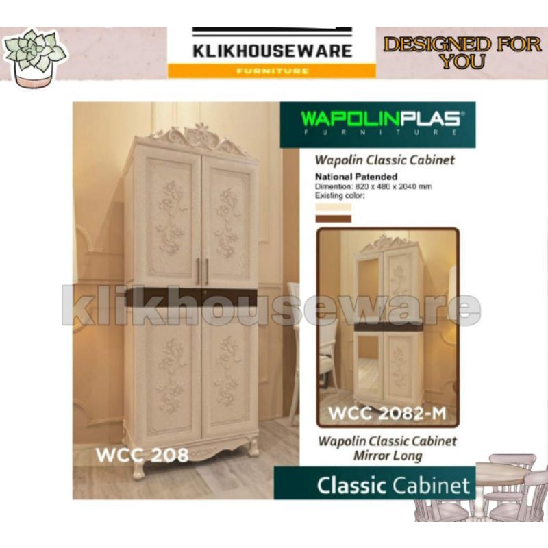 Wapolin - WCC 208 - Lemari Classic Cabinet Motif Bunga
