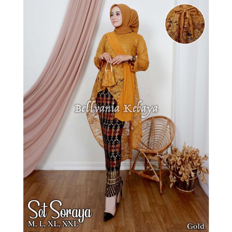 KEBAYA ORIGINAL // KEBAYA MODERN // TUNIK SORAYA // SET KEBAYA LESTY // BAJU PESTA // BAJU WISUDA //By Bellvania