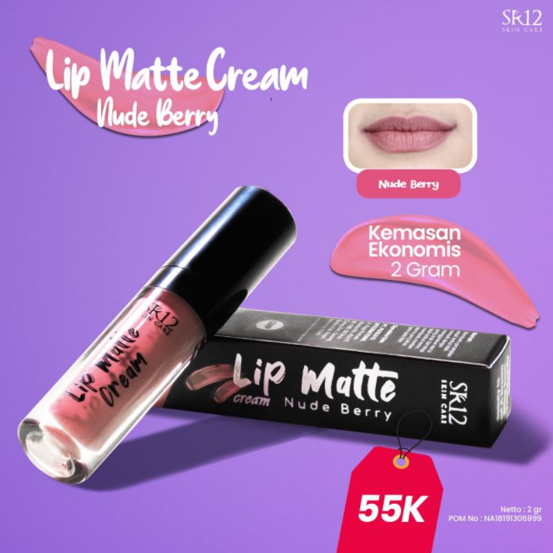 SR12 Lip Matte Cream Mini 2g - Warna Sweet Pink Matte &amp; Moist Lip