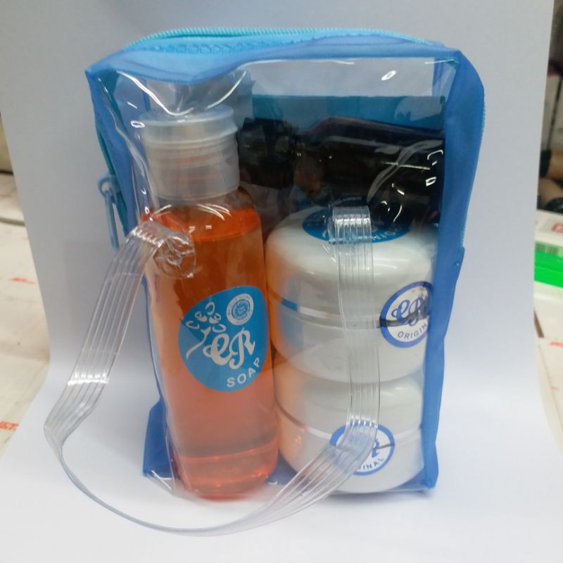 CREAM CR TAS BIRU / ORI 5IN1 PAKET SKINCARE CR 30 GR