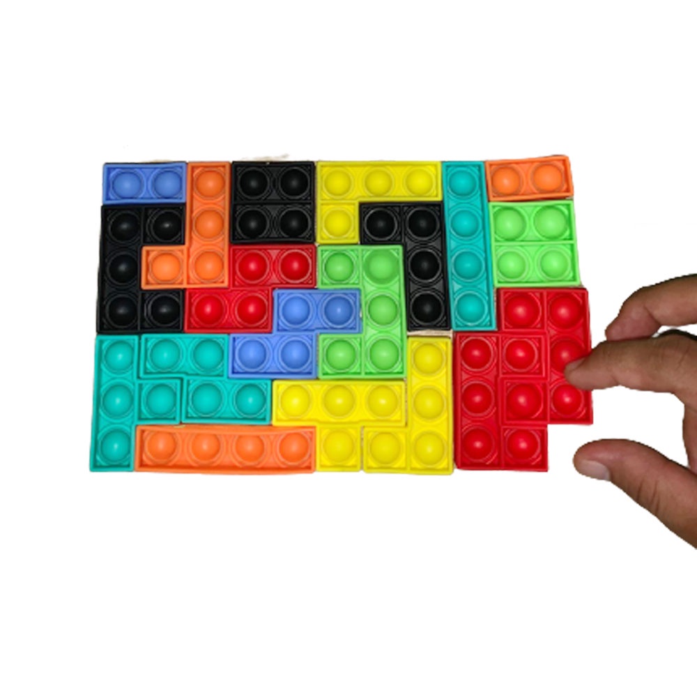 MUTIARATOYS Mainan Pop It Lost One Lost Puzzle Tetris 40 pcs No.321