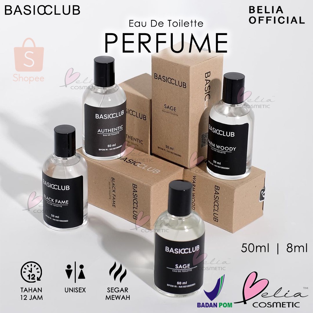 ❤ BELIA ❤ BASICCLUB Eau De Toilette Perfume 50ml | 8ml | Parfum EDT | Wangi Badan By Geamoore