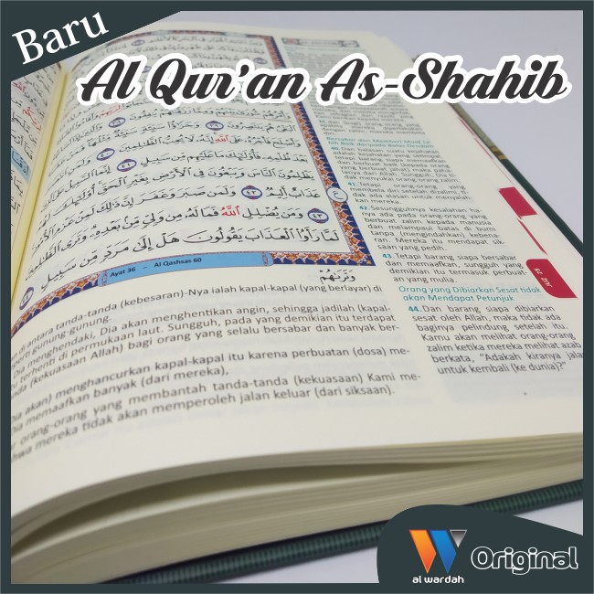 Bisa COD Al Qur'an Hafalan Ash Shohib Rasm Usmani Original Terjemah Tajwid Warna Packing Kardus