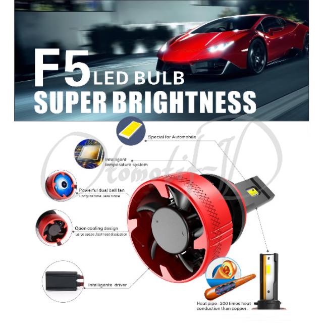 Lampu Mobil Led F5 Canbus Original Premium H4 55 Watt Real