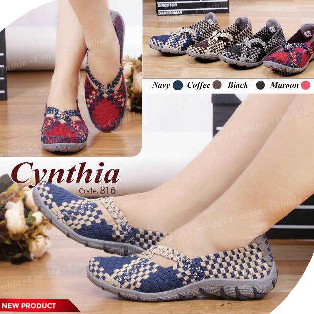 Sepatu rajut cynthia flat  816
