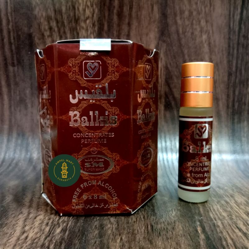 Parfum Balkis Roll On Satu Box isi 6 Pcs - Parfum Supermade Non Alkohol