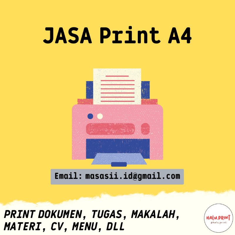 

JASA PRINT / CETAK DOKUMEN HITAM PUTIH / WARNA