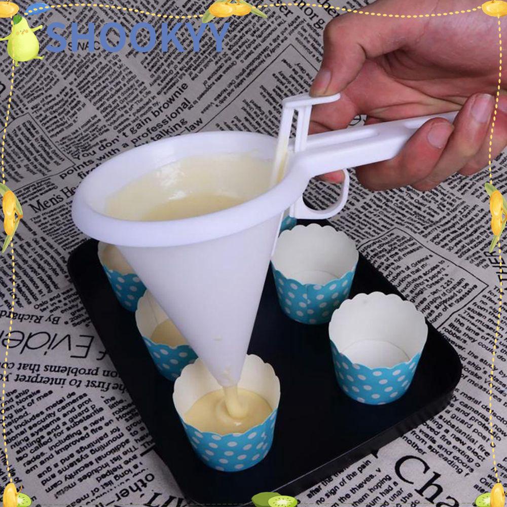 DIY Convenient Chocolate Candy Batter Funnel Mold White Food-grade Plastic  Kitchen &amp; Home Pancake Cream Dispenser