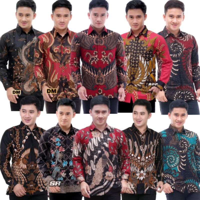 KEMEJA BATIK PRIA LENGAN PANJANG SIZE M L XL XXL BSWART Batik HRB026 kenango panjang padi