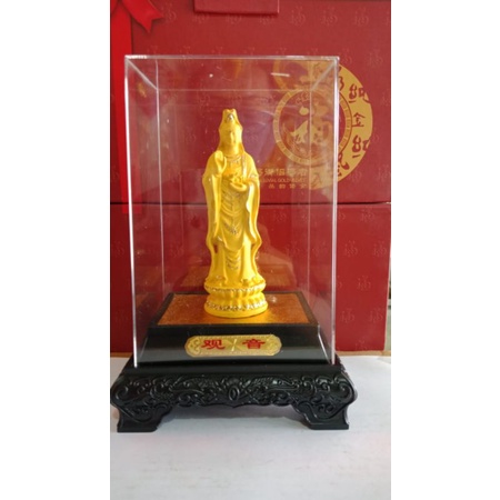 Patung dewi kwan im mini gold