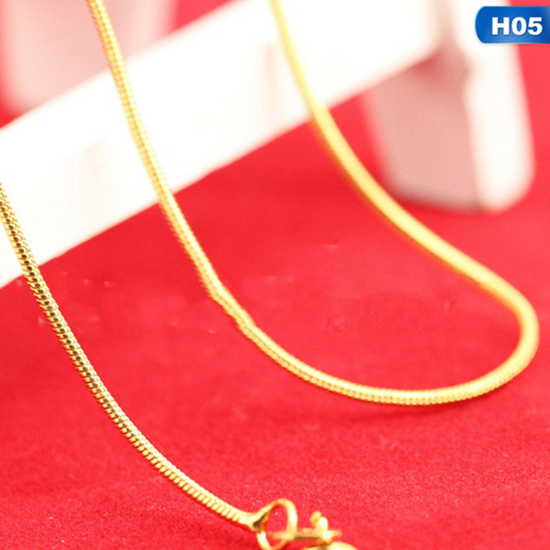 18K Gold Chain 18&quot; High Quality Link Necklace Set Chains+Lobster Clasps Necklace